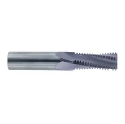 Melin Tool Company 17545 TM Series Helical Flute High Performance Imperial Single End Square Thread Mill, UN Thread, 2-1/2 in OAL, 3 Flutes, 1/4 in Dia Shank