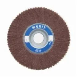 Merit® 08834126042 Non-Woven Flap Wheel, 8 in Dia, 2 in W Face, 80 Grit, Medium Grade, Aluminum Oxide Abrasive