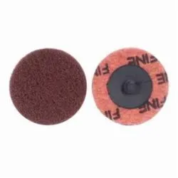 Merit® Buffing 08834166304 Quick-Change Non-Woven Abrasive Disc, 2 in Dia, Type TR (Type III) Attachment, Aluminum Oxide, Fine Grade