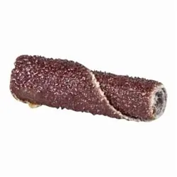 Merit® 08834180005 Straight Half Glued Coated Cartridge Roll, 3/16 in Dia x 3/4 in OAL, 3/32 in Pilot Hole, 80 Grit, Aluminum Oxide Abrasive