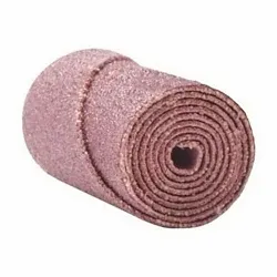 Merit® 08834180024 M-2E Half Glued Straight Coated Cartridge Roll, 3/16 in Dia x 1 in OAL, 3/32 in Pilot Hole, 80 Grit, Aluminum Oxide Abrasive