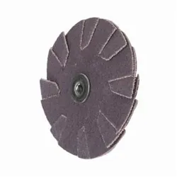 Merit® 08834184023 Overlap Quick-Change Slotted Coated Abrasive Disc, 1-1/2 in Dia, 100 Grit, Medium Grade, Aluminum Oxide Abrasive, Cotton Backing