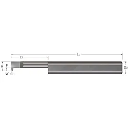 MICRO 100® IAT-1500-10X Standard Threading Tool, 1.5 in D Cutting, 10 Min TPI, 10 Max TPI, Solid Carbide, AlTiN, 3 in OAL, 0.5 in Dia Shank