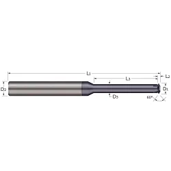 MICRO 100® TM-490-16X Single Form Thread Milling Cutter, 11-32 Thread UN Thread, 4 in OAL, (5) Flutes, 0.5 in Dia Shank