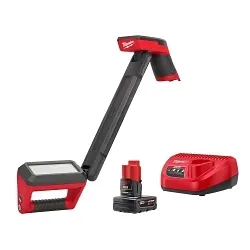 Milwaukee® 2126-21XC M12™ Cordless Portable Underbody Light Kit, LED Bulb, Plastic Housing, 1200 Lumens