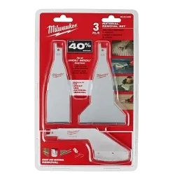 Milwaukee® SAWZALL® 49-22-5403 3-Piece Material Removal Blade Set, For Use With SAWZALL® and HACKZALL® Reciprocal Saw, 5-1/2 in L x 0.063 in THK Straight Blade