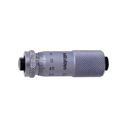 Mitutoyo 133-143 Metric Single Rod Tubular Inside Micrometer With Locking Clamp, 50 to 75 mm, Graduations: 0.01 mm, Carbide Tip, Satin Chrome