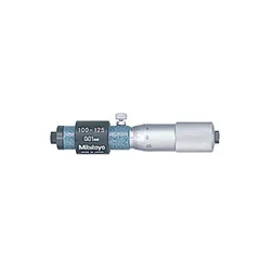 Mitutoyo 133-145 Metric Single Rod Tubular Inside Micrometer With Locking Clamp, 100 to 125 mm, Graduations: 0.01 mm, Carbide Tip, Satin Chrome