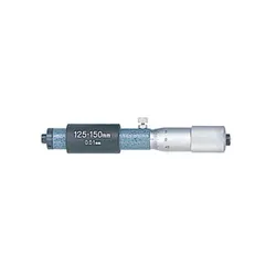 Mitutoyo 133-146 Metric Single Rod Tubular Inside Micrometer With Locking Clamp, 125 to 150 mm, Graduations: 0.01 mm, Carbide Tip, Satin Chrome