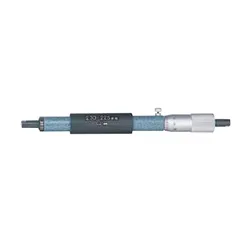 Mitutoyo 133-149 Metric Single Rod Tubular Inside Micrometer With Locking Clamp, 200 to 225 mm, Graduations: 0.01 mm, Carbide Tip, Satin Chrome