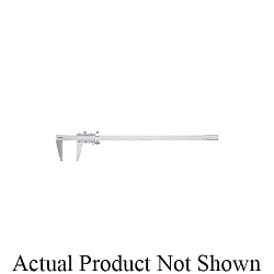 Mitutoyo 160-102 Vernier Caliper With Nib Style Jaws and Fine Adjustment, 0.5 to 24 in Measuring, Graduations 0.001 in, 100 mm D Jaw, Stainless Steel, Satin Chrome
