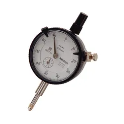Mitutoyo 2124S-10 2 Series Lug Back Metric Standard Dial Indicator, 5 mm, 0 to 50 Dial Reading, 0.005 mm, 57 mm Dial, M2.5x0.45 Tip