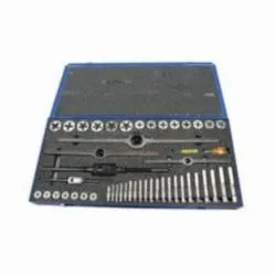 MORSEĀ® 37002 7120 Tap and Die Set, 49 Pieces, 9/16-12 to 1-8 Tap Thread, 9/16-12 to 1-8 UNC, 9/16-18 to 1-12 UNF Die Thread, UNC/UNF Thread, Round Die