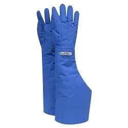 National Safety Apparel® G99CRBEPLGSH Waterproof Cryogenic Gloves, PTFE Laminated Nylon, Blue, Thinsulate™ Lining, Open Cuff, -260 deg F Min Temperature