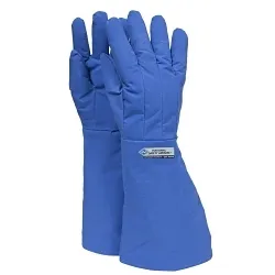 National Safety Apparel® G99CRBEPLGEL Waterproof Cryogenic Gloves, PTFE Laminated Nylon, Blue, Thinsulate™ Lining, Extended Cuff, -260 deg F Min Temperature