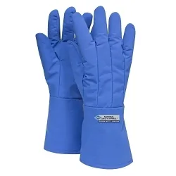 National Safety Apparel® G99CRBEPLGMA Waterproof Cryogenic Gloves, PTFE Laminated Nylon, Blue, Thinsulate™ Lining, Gauntlet Cuff, -260 deg F Min Temperature