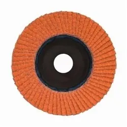Norton® Blaze® 66254400253 R980P Center Mount Quick-Trim Standard Density Coated Abrasive Flap Disc, 4-1/2 in Dia, 7/8 in Center Hole, 40 Grit, Extra Coarse Grade, Ceramic Alumina Abrasive, Type 27 Flat Disc