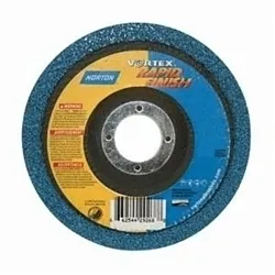Norton® Rapid Blend™ Vortex® 66254429268 Non-Woven Depressed Center Disc, 4-1/2 in Dia, 100 to 120 Grit, Medium Grade, Aluminum Oxide Abrasive, Fiberglass Backing