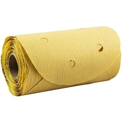 Norton® 66261023787 A296 PSA Vacuum Disc Roll, 5 in Dia Disc, P320 Grit, Very Fine Grade, Aluminum Oxide Abrasive, Anti-Loading Paper Backing