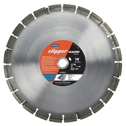Norton® 70184681375 Classic Wet Segmented Blade, 14 in Dia Blade, 1 in Arbor/Shank