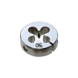 OSG 2700100 134 Adjustable Round Dies, 1/16-64 UNF Thread, 1/4 in THK, 13/16 in OD Die, HSS