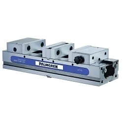 PALMGREN® Dual-Force™ 9625936 Double Station Vise, 21-7/64 in L x 5 in H, 4.921 to 12.441 in Jaw Opening, 7960 lb Capacity, Ductile Iron