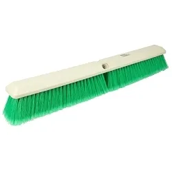 Perma-Sweep™ 42164 Push Broom, 24 in OAL, 3 in L Trim, Fine Sweep Face, Flagged Green Polystyrene Bristle