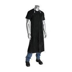 PIP® 200-12501 Disposable Bib Apron, Black, Neoprene, 45 in L