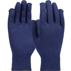 PIP® 713STB Thermal Glove Liner, L, Thermostat® Yarn, Blue, Seamless Style, Ambidextrous Hand, 9 in L