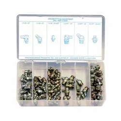 Precision Brand® 12945 Grease Fitting Kit, 90 Pieces, For Use With Toolroom or Toolbox, Steel