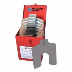 Precision Brand® 42940 Plain Slotted Shim Kit, 0.001 in THK Min, 2 in W x 2 in L, 300 Stainless Steel