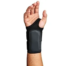 ProFlex® 70026 4010 Wrist Support, L, Right Hand, 3-Stage Hook and Loop Wrist Closure, Elastic Strap, Black