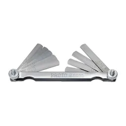 Proto® J000D Ignition Feeler Gauge Set, 10 Pieces, 1/4 x 1-3/4 in Blade, Steel Holder