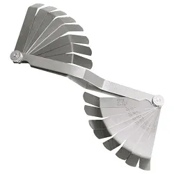 Proto® J000R Overhead Valve Feeler Gauge Set, 16 Pieces, 1/2 x 3 in Blade, Steel Holder