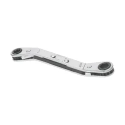 Proto® J1181-A Reversible Box End Wrench, 1/4 x 5/16 in Wrench, 6 Points, 25 deg Offset, 4-1/4 in OAL, Steel, Full Polished, Federal GGG-W-001405