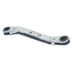 Proto® J1182M-A Reversible Box End Wrench, 9 x 10 mm Wrench, 6 Points, 25 deg Offset, 140.2 mm OAL, Steel, Full Polished