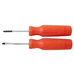 Proto® J1202SCF Screwdriver Set, 2 Pieces, ASME B107.600, ISO 2380, Alloy Steel, Black Oxide