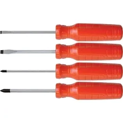 Proto® J1204SCF Screwdriver Set, 4 Pieces, ASME B107.600, ISO 2380, Alloy Steel, Black Oxide