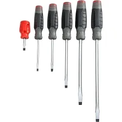 Proto® J1206SRFF Screwdriver Set, 6 Pieces, Alloy Steel, Black Oxide