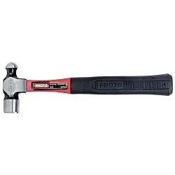 Proto® J1312PGD Ball Pein Hammer, 12-1/16 in OAL, 12 oz Forged Steel Head, Fiberglass Handle