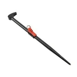 Proto® J2126-TT Tether Ready Pry Bar, Rolling Head/Tapered Tip, 12 in OAL, High Alloy Steel