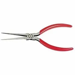 Proto® J223G Extra Long Thin Needle Nose Plier, Serrated Steel Jaw, 2-5/32 in L x 1/2 in W Jaw, 6-5/32 in OAL, 9/32 in W Tip