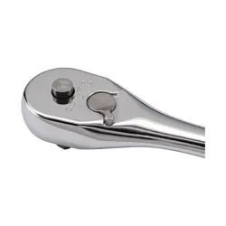 Proto® J4749XLQR Non-Insulated Hand Ratchet, Imperial, 1/4 in Drive, Pear Head, 5-11/16 in OAL, Steel, Full Polished, ASME B107.10M