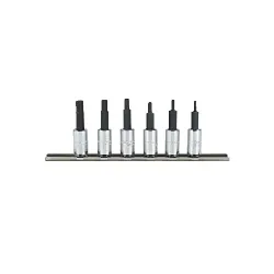 Proto® J4770-6 Socket Bit Set, 2 to 6 mm Hex, 1/4 in Drive, 6 Pieces, Polished Chrome