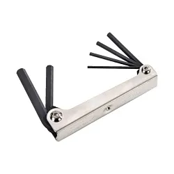 Proto® J4973 Folding Long Arm Hex Key Set, 6 Pieces, 3 to 10 mm Hex, Foldable Handle, Alloy Steel, Black Oxide
