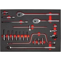 Proto® J54132KV Socket Set, 1/2 in Drive, 65 Pieces, Steel, Chrome