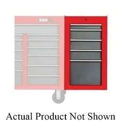 Proto® J551934-5RD-SC 550S Heavy Duty Side Cabinet, 34 in H x 19 in W x 25-1/4 in D