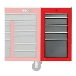 Proto® J551934-5SG-SC 550S Heavy Duty Side Cabinet, 34 in H x 19 in W x 25-1/4 in D