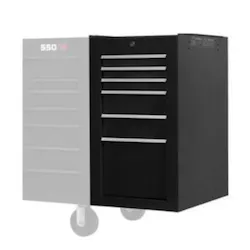Proto® J551934-6BK-SC 550S Heavy Duty Side Cabinet, 34 in H x 19 in W x 25-1/4 in D
