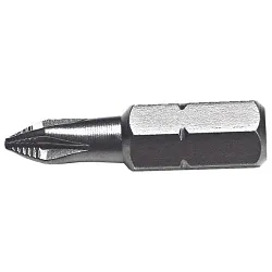 Proto® J60002 Insert Bit, #1 Phillips® Point, 1 in OAL, Black Oxide, Steel